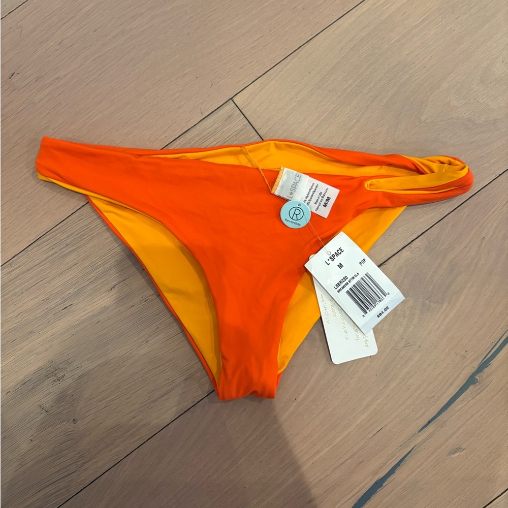 L*Space Bright Orange Bikini Bottom - REVERSIBLE